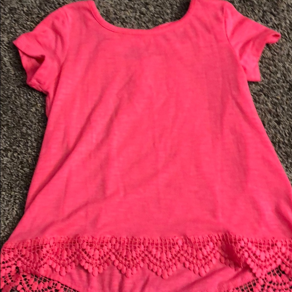 Pink girls shirt size medium